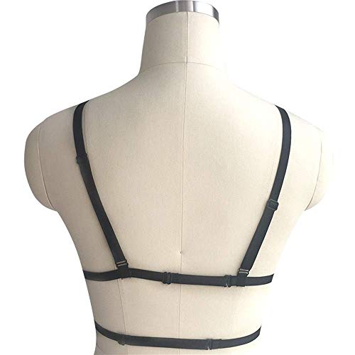 FGVBC Lencería Ebay Sujetador de Tiras Sexy Arnés de Moda Lencería Sexy Ropa de Baile Accesorios Ropa Interior Divertida para niñas (Color: Negro, Tamaño: Talla