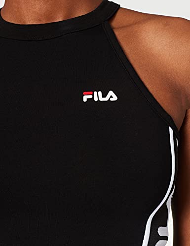 Fila Women Tama Cropped Top Camisa Cami, Black, XL para Mujer