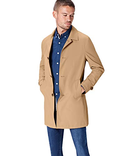 find. Mac, Abrigo Hombre, Marrón (Canel Camel), Small