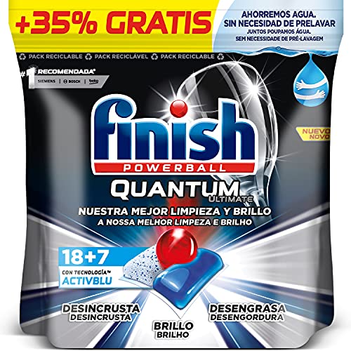 Finish Powerball Quantum Ultimate, pastillas para el lavavajillas - 25 unidades