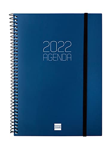 Finocam - Agenda 2022 Semanal, de Enero 2022 a Diciembre 2022 (12 meses) E10 - 155x212 mm Espiral Opaque Azul Internacional