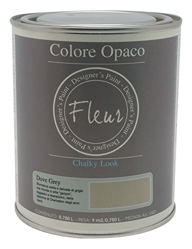 Fleur Paint 13403 - Pintura mineral (base agua, 750 ml) color dove grey