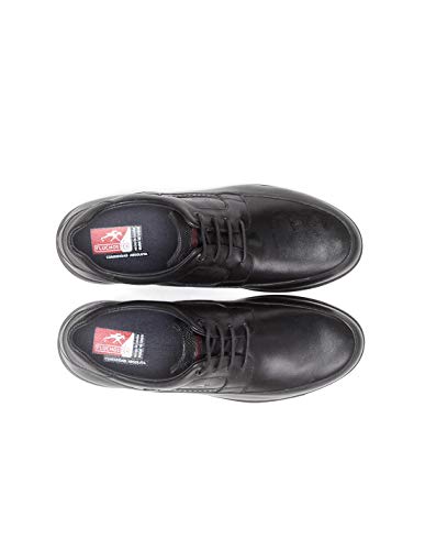 Fluchos | Zapato de Hombre | Orson F0911 Coral Negro Zapato Confort | Zapato de Piel de Vacuno Impermeable - Fluchos Tex | Cierre con Cordones | Piso PU