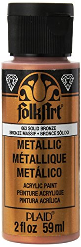 Folk Art Metallic Acrylic Paint in Assorted Colors (2 oz), 663, Solid Bronze