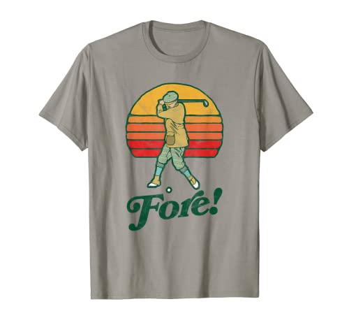 Fore! Vintage Golf Swing Retro Estilo Golf Gráfico Camiseta