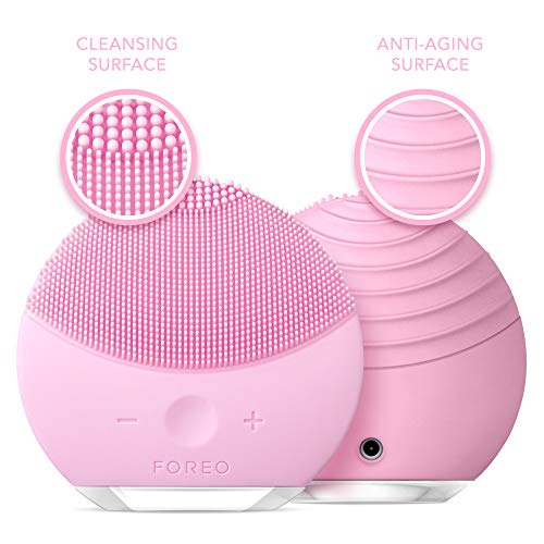 FOREO LUNA Mini 2 Plus Dispositivo de masaje facial compacto de limpieza y reafirmante para todo tipo de piel, Pearl Pink