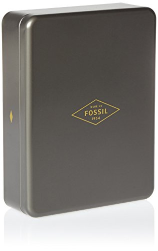 Fossil Derrick de cuero plegable para hombre de 10 cm de largo x 2,5 cm de ancho x 13 cm de alto