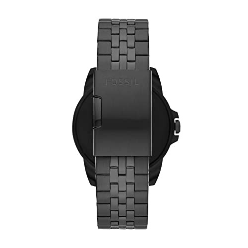 Fossil Smartwatch 5a generación para hombre de acero inoxidable en tono negro con brazalete de acero inoxidable en tono negro, FTW4056