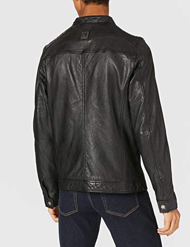 Freaky Nation Good Move-fn Chaqueta de Piel, Negro, M para Hombre