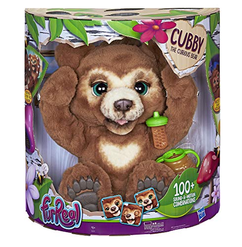 FurReal friends Cubby, el osito curioso, peluche interactivo, para niños a partir de 4 años