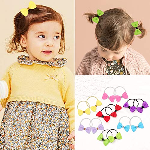 FYHappy - Horquillas para el pelo, diseño de mariposas, coloridas, lazos para el pelo, para niñas, accesorios para el pelo para mujeres y niños, material de tela de calidad, cómodo de llevar