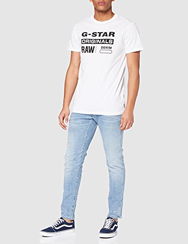 G-STAR RAW Graphic 8 T-Shirt, Weiß (White 336-110), L para Hombre