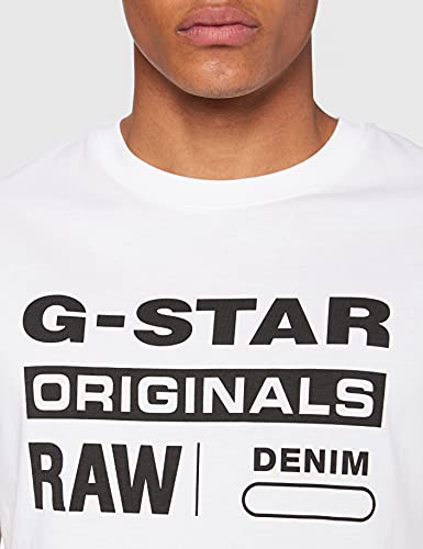 G-STAR RAW Graphic 8 T-Shirt, Weiß (White 336-110), L para Hombre