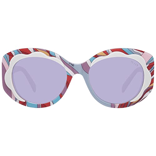 Gafas de sol Emilio Pucci EP 0136 80S Shiny Lilac W,burle Print Front & White Deta