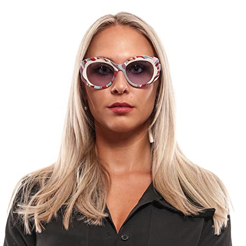 Gafas de sol Emilio Pucci EP 0136 80S Shiny Lilac W,burle Print Front & White Deta