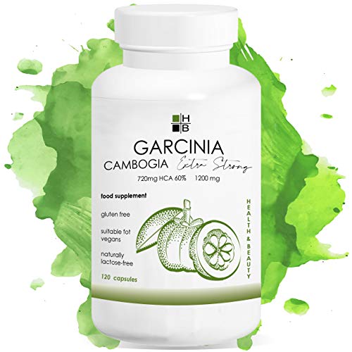 GARCINIA Cambogia EXTRA Fuerte | 1200 mg | 720 mg HCA | 120 cápsulas | ✔️ Producto italiano