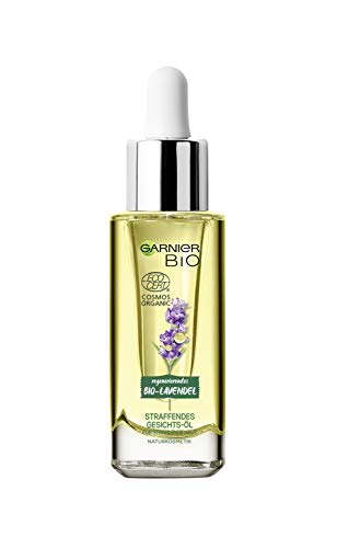 Garnier Aceite reafirmante biológico, cuidado facial antiedad con lavanda orgánica, cosmética natural para todos los tipos de piel, 1 x 30 ml