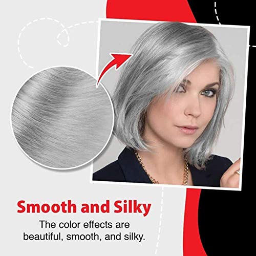 Gel de tinte permanente para el cabello gris ahumado unisex Color de tinte para el cabello Crema para el cabello con tinte súper gris Cabello plateado sofisticado que nutre diferentes tonos