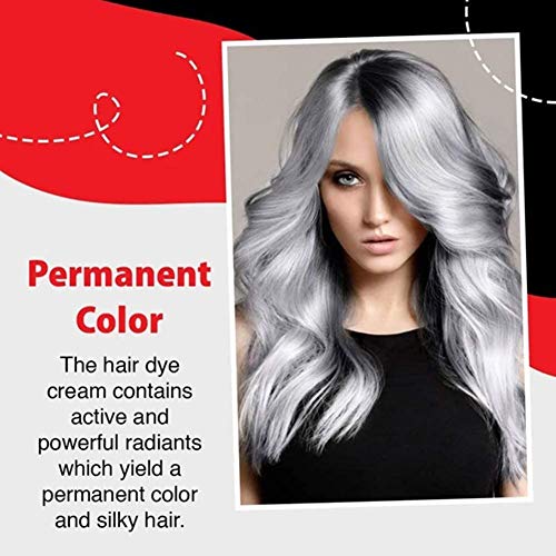 Gel de tinte permanente para el cabello gris ahumado unisex Color de tinte para el cabello Crema para el cabello con tinte súper gris Cabello plateado sofisticado que nutre diferentes tonos