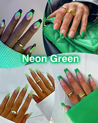 Gelike Esmalte Semipermanente Neon para Uñasen Gel UV LED, 6 Colores 10ml Gel Soak Off para Manicura Fluorescencia Naranja Rosa Amarillo Verde Violeta Azul, Brilla en la oscuridad (Fluo Neon)