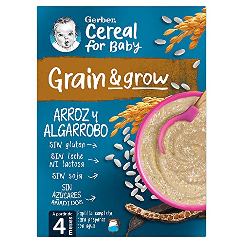 GERBER Arroz y Algarrobo (SINLAC) 250 g - Pack de 9