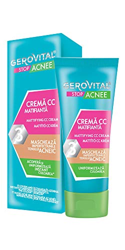 Gerovital Stop Acnee, Crema CC Matificante, por Tipo de Piel: Combinación Acnéica Grasa, 30 ml