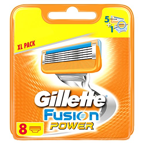 Gillette Fusion Power - Cuchillas de afeitar para hombre (8 cuchillas de repuesto, embalaje apto para buzón)