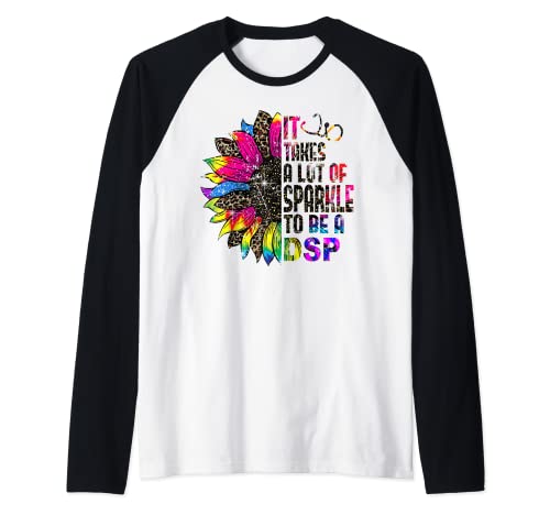 Girasol DSP toma chispa para ser profesional de soporte directo Camiseta Manga Raglan