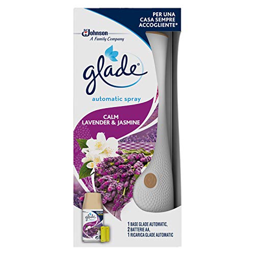 Glade Automatic - Ambientador con base con recarga, aroma a lavanda, 4 dispensador + 4 recarga de 269 ml