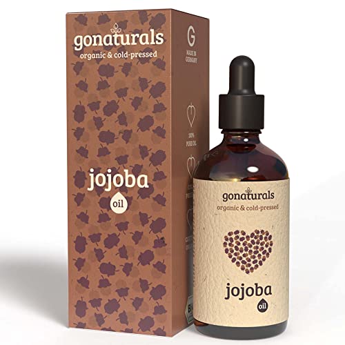 GoNaturals Aceite de Jojoba 100% Puro - Aceite Jojoba Puro Ecologico, Antiarrugas y Antiacné - Aceite de Jojoba Organico Prensado en Frio - Bio Jojoba Oil Organic - Aceite de Jojoba para Cabello, 50ml