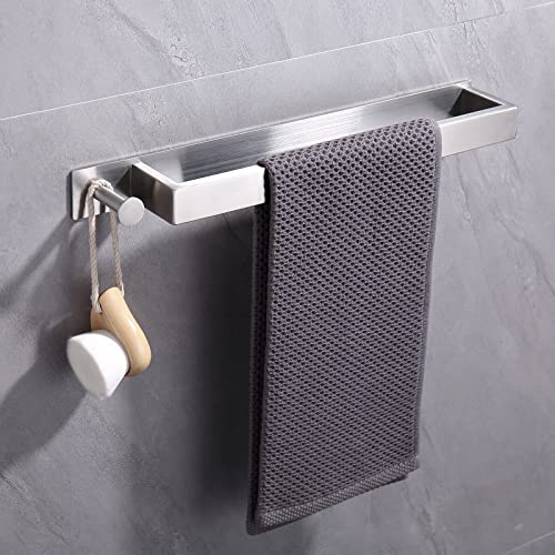 Goodcorner Toallero Baño Adhesivo sin Taladrar de Acero Inoxidable 304, con Gancho (Cepillado, 40 cm)