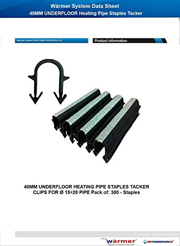 Grapas para tubos de calefacción por suelo radiante de 40 mm para tubos Ø 15÷20 Paquete de: 300 grapas