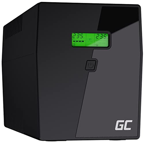 Green Cell® SAI Sistema de alimentación ininterrumpida UPS Potencia 2000VA (1200W) 230V Fuente de alimentación Continua Line Interactive senoidal AVR USB/RJ45 4X Schuko IEC Tomas con Pantalla LCD