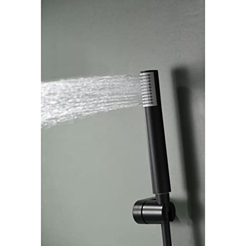 Grifo de bañera y ducha termostático negro mate Line Imex BTD038-4NG