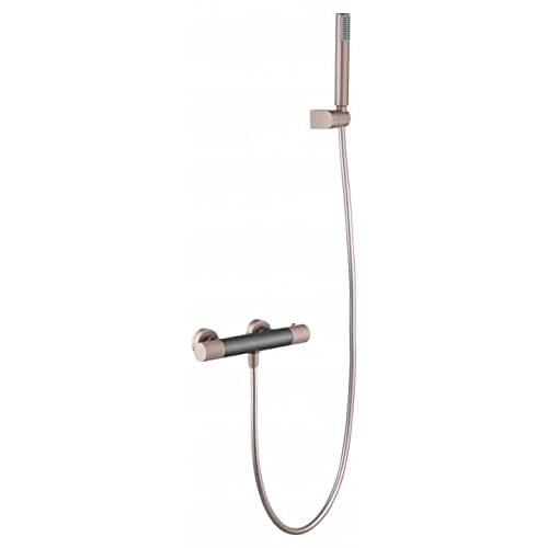 Grifo de ducha termostático gris mate y champagne Line Imex BTD038-5GC