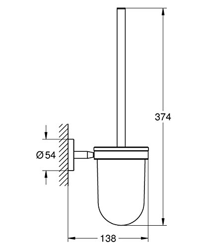 Grohe BauCosmopolitan - Escobillero de pared, color cromo (Ref.40463001)