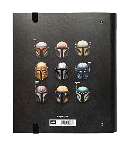 Grupo Erik CAT0072 - Carpeta 4 anillas troquelada premium The Mandalorian, A4 (26x32 cm)