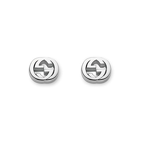 Gucci/Marca/pendientes logo/Plata.