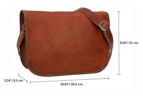 Gusti Cuero nature Tamara Bolso Bandolera Vintage Retro Piel De Cabra Mujer Hombre Unisex Universidad Trabajo Oficina Marrón K45b