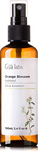 Gya Labs Orange Blossom Hydrosol para pieles grasas y secas y para domar el cabello encrespado - 100 Pure Unrefined Essential Oil Spray Body Mist - 100ml