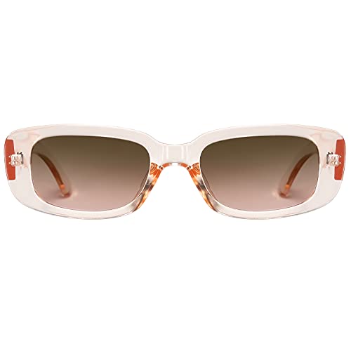 H HELMUT JUST Gafas de Sol para Mujer Rectangulare Pequeñas Polarizadas Moda