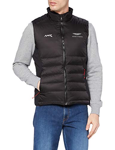 Hackett London Amr Apex Moto Gilet Chaqueta, 999 Negro, XL para Hombre