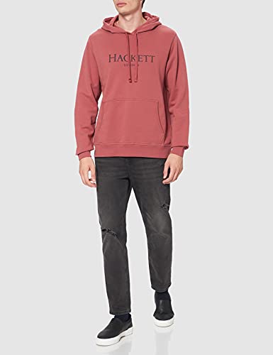 Hackett London Hackett LDN Hoody Sudadera, 368rosa, L para Hombre