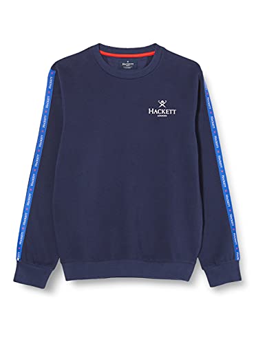 Hackett London Tape Track Crew Y-Cinta Adhesiva Jersey, Azul Marino, 9 años para Niños