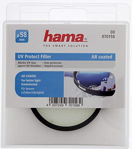 Hama - Filtro UV protector, recubrimiento cuádruple, para objetivos de 58 mm