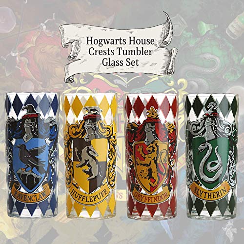 Harry Potter - Set de 4 grands verres House Crests