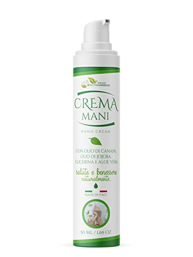 Hemp Phytomedical Crema de manos con aceite de cáñamo, aceite de jojoba, glicerina y aloe vera