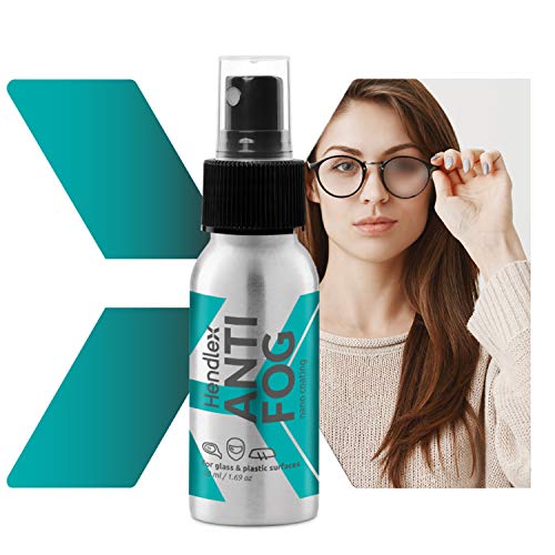 Hendlex Spray Antivaho Gafas, Antivaho Coche, Casco de Moto, Gafas de Buceo - Larga Duración Funciona en Vidrio y Plástico 50ml