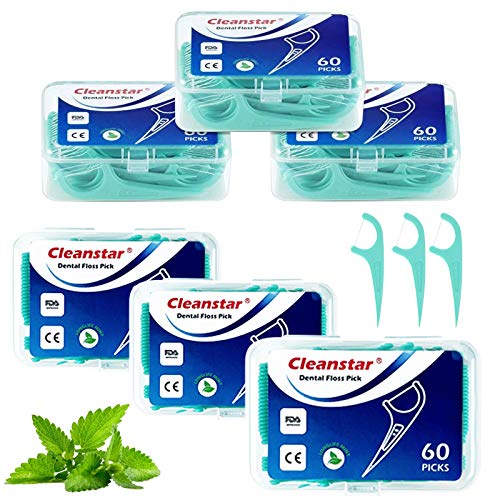 Hilo dental 360 Piezas,hilo dental menta frasca Palillos de hilo dental Plástico con estuches portátiles perfectos para la familia,hotel,viajes