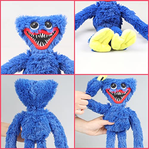 Hiraith Huggy Wuggy, 40cm Poppy Playtime Huggy Wuggy Peluche Juguete Plush Toy para Niños Navidad (Azul+Rosado)